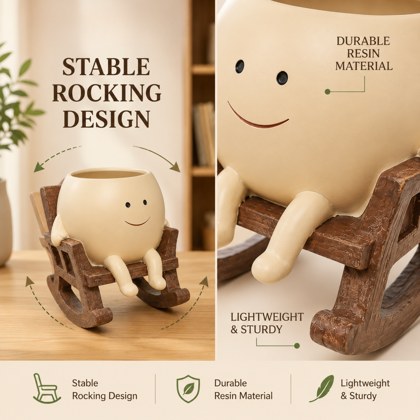 Averon PlantPal™ Smiling Swing Planter